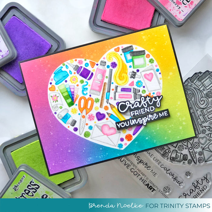 Layered Heart - 6x6" Laser Cut 2-Piece Layering Stencil Set