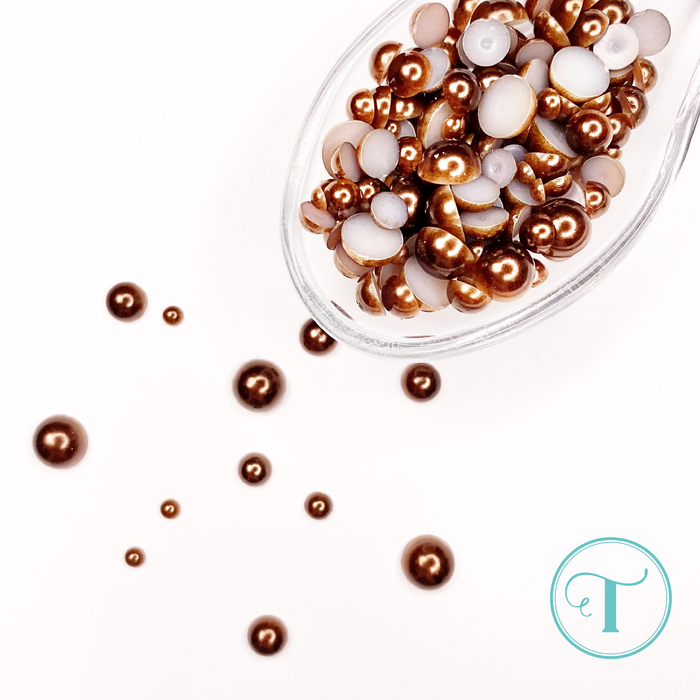 *Last Chance* Bronzed Brown Satin Baubles