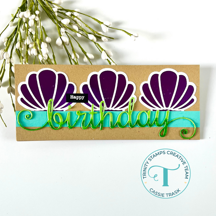 Swirly Birthday Sentiment Slimline Die
