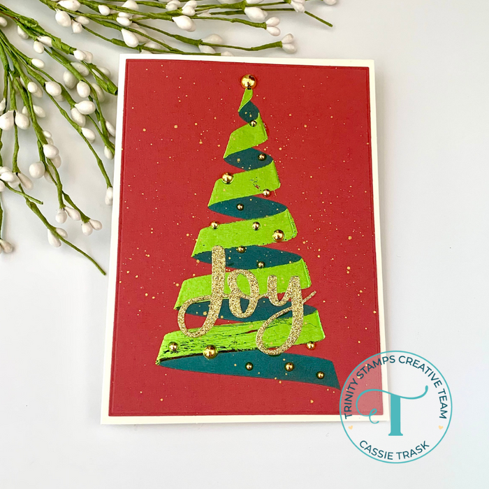 Ribbon Wrapped Tree - 6x9 Layering Stencil