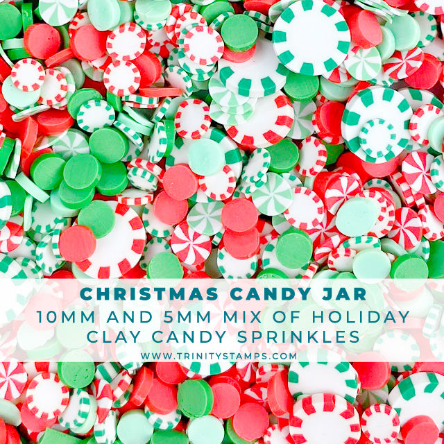 Christmas Candy Jar Clay Embellishments