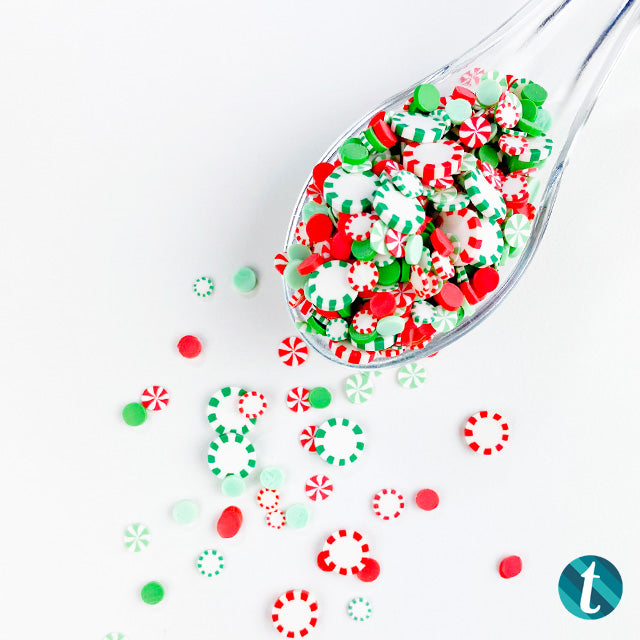 Christmas Candy Jar Clay Embellishments