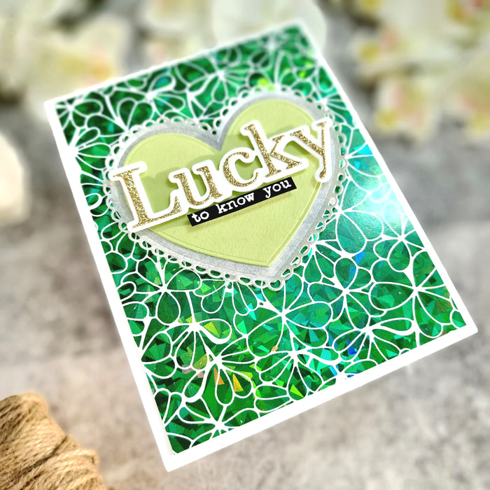 Clover Background Foil Plate