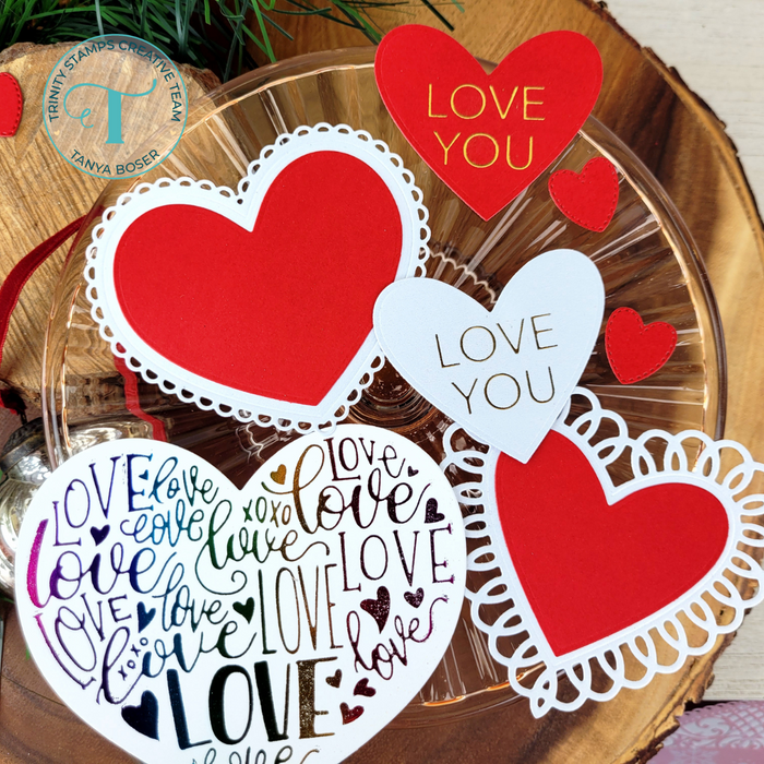 Dainty Heart Die Set and Foil Plate