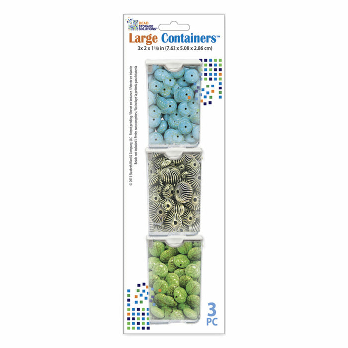 3 Large Empty Embellishment Containers