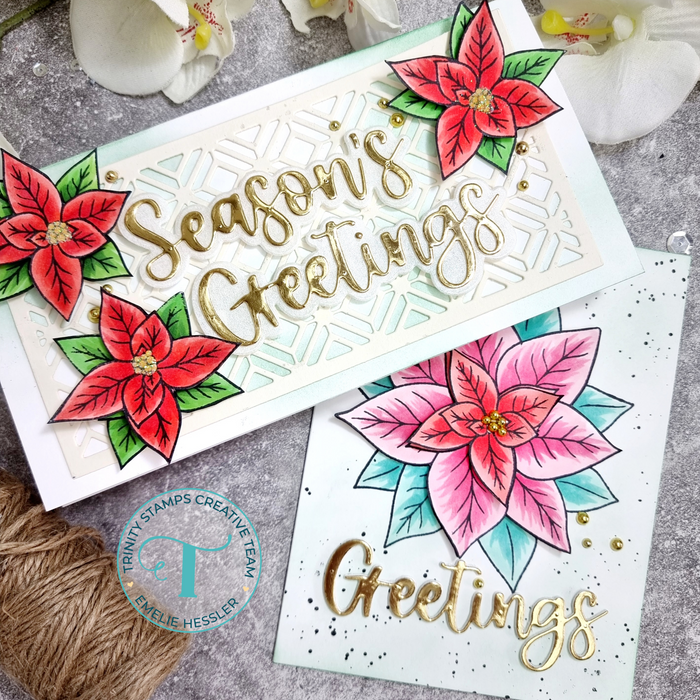Season's Greetings Script Cut & Foil Die Set