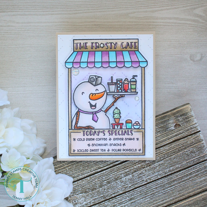 Frosty Cafe 4x6 Stamp