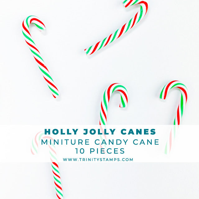 Holly Jolly Candy Cane Clay Embellishments