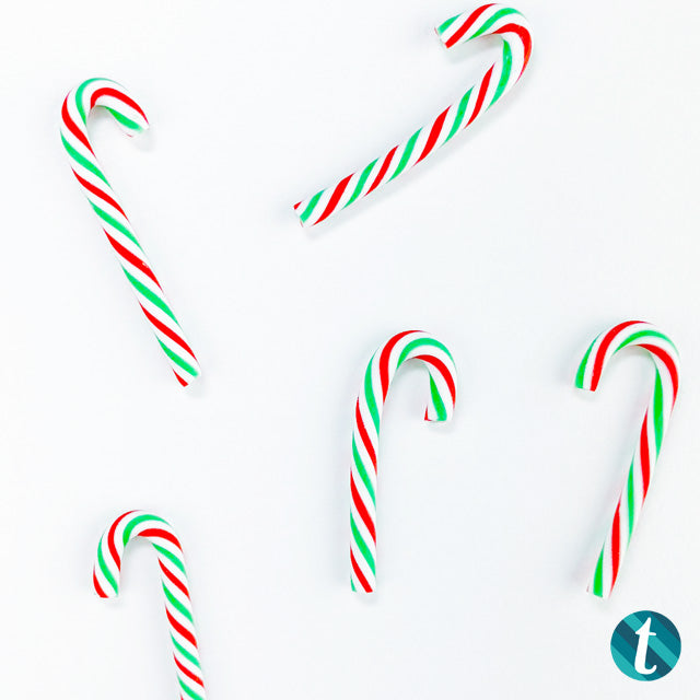 Holly Jolly Candy Cane Clay Embellishments