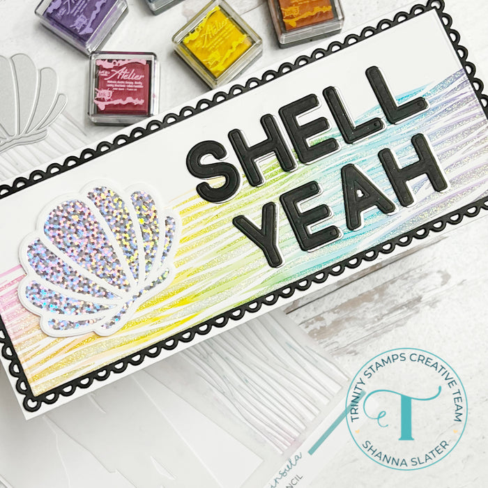 Modern Embossed Alphabet Die Set