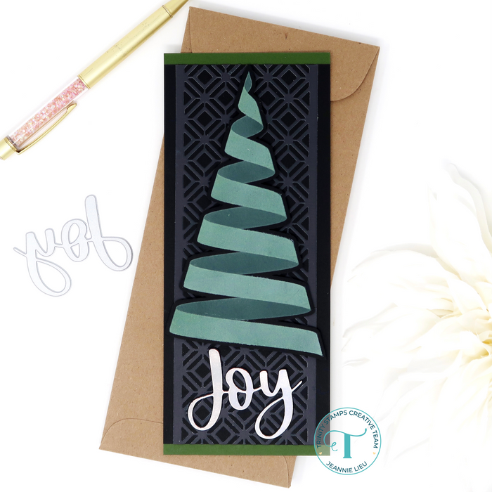 Ribbon Wrapped Tree - 6x9 Layering Stencil