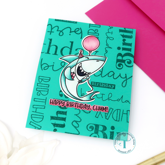 Birthday Shark 3x4 Stamp Set