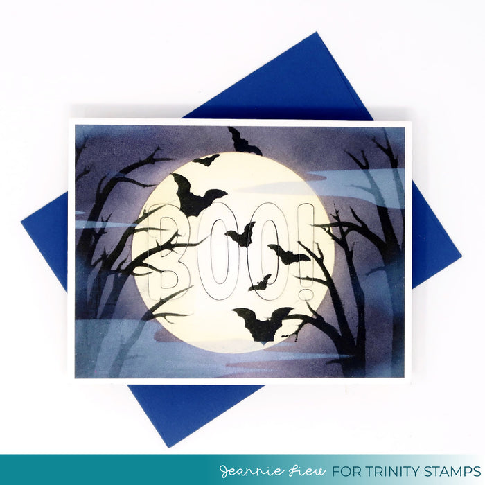 October Night Sky - 6x6" Laser Cut 2-piece Layering Stencil Set