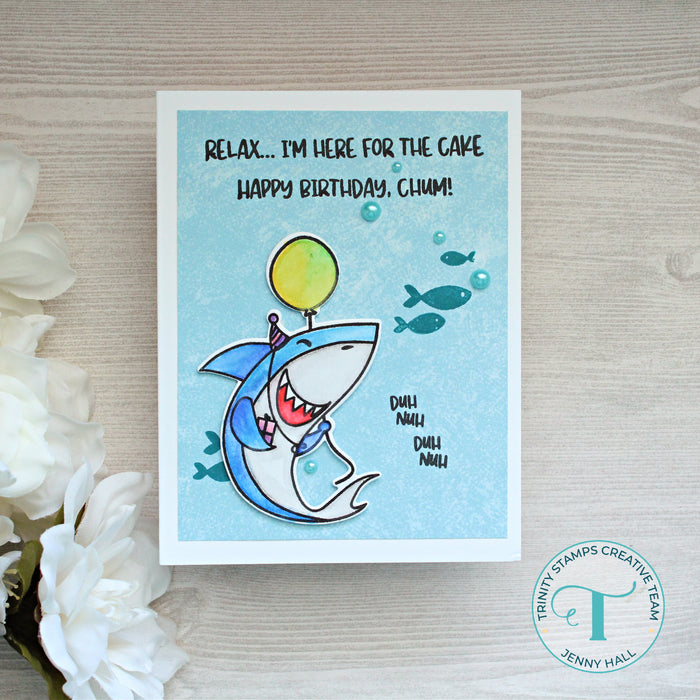 Birthday Shark 3x4 Stamp Set