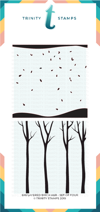 Layered Birch - 6x6" Laser Cut 4-Piece Layering Stencil Set