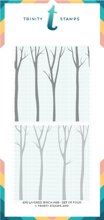 Layered Birch - 6x6" Laser Cut 4-Piece Layering Stencil Set