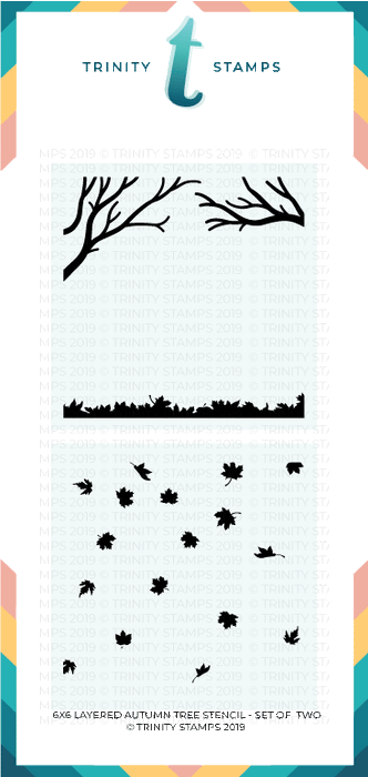 *Last Chance* Autumn Tree -  6x6" Laser Cut 2-piece Layering Stencil Set