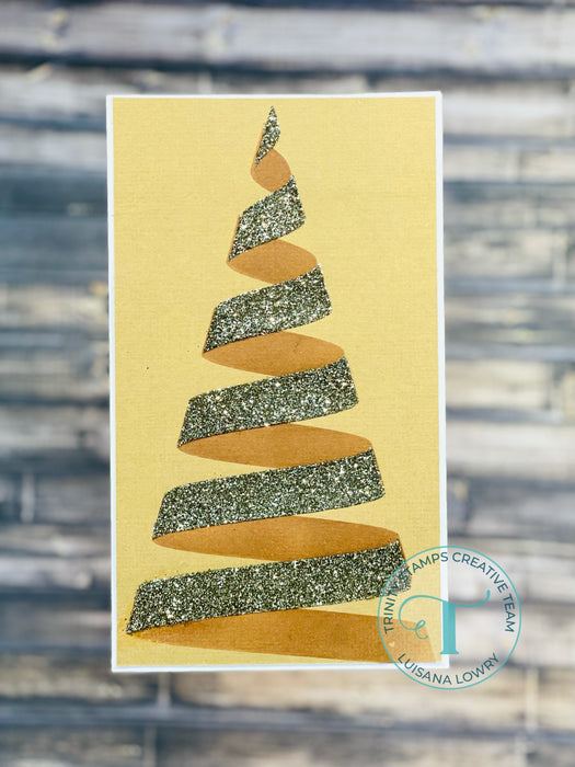 Ribbon Wrapped Tree - 6x9 Layering Stencil
