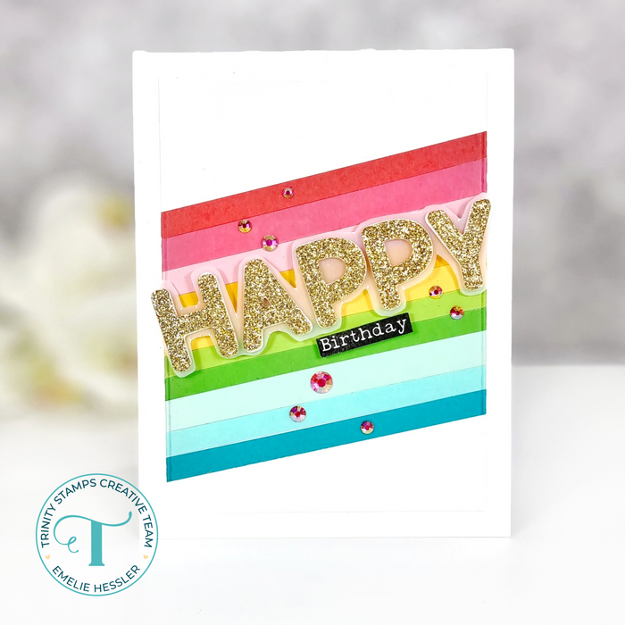 Modern Embossed Alphabet Die Set