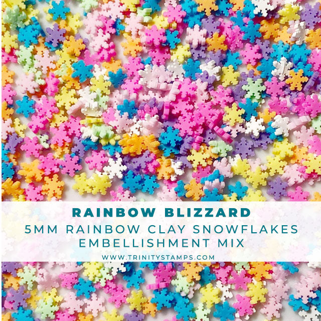 *Last Chance* Rainbow Blizzard Clay Embellishments
