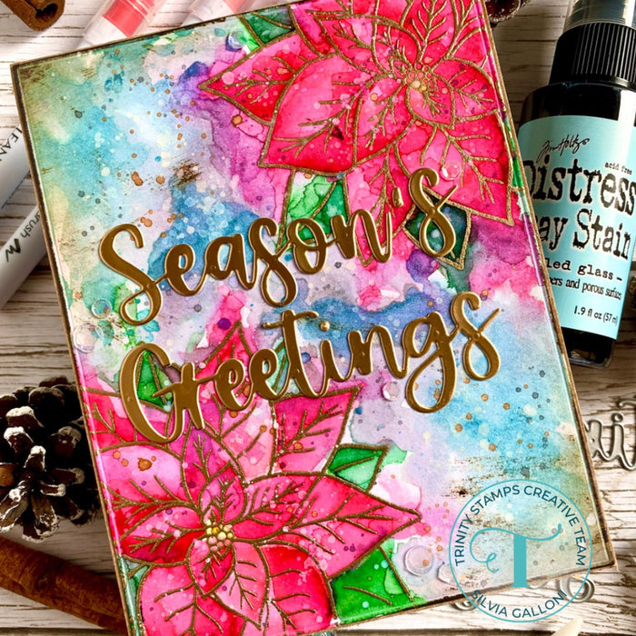 Season's Greetings Script Cut & Foil Die Set