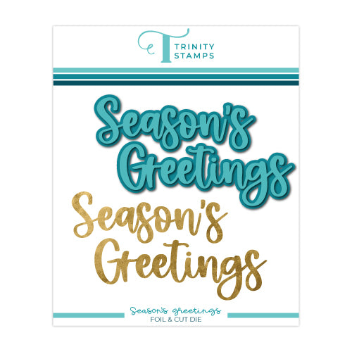Season's Greetings Script Cut & Foil Die Set