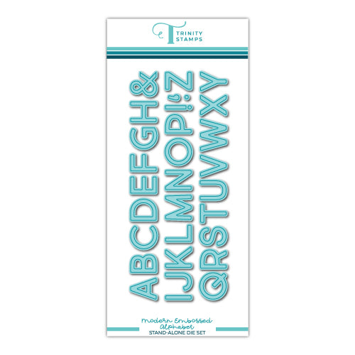 Modern Embossed Alphabet Die Set