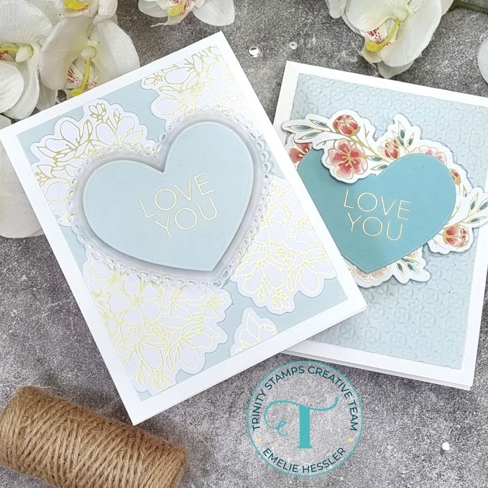 Dainty Heart Die Set and Foil Plate