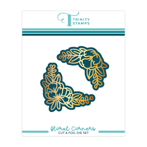 Foiled Floral Corners Cut & Foil Die Set