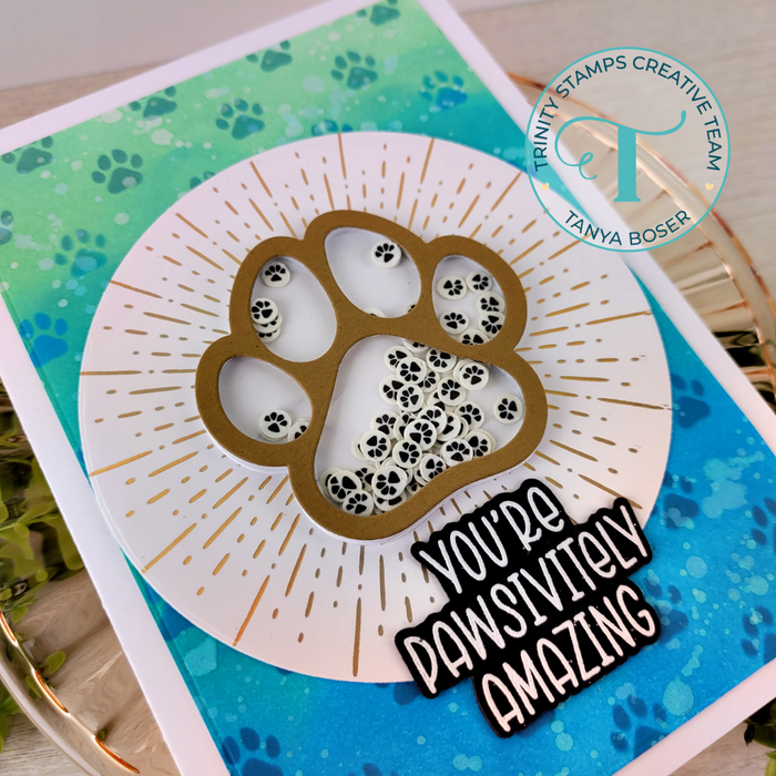 Paw Print Shaker Tag Die Set