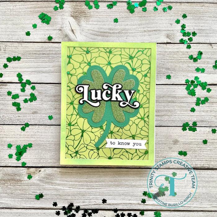 Clover Background Foil Plate