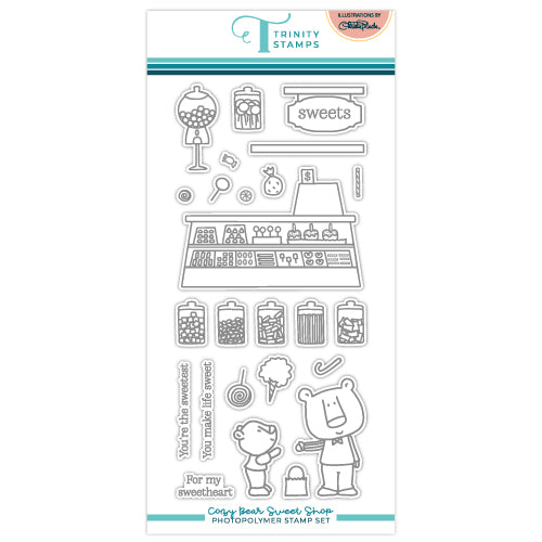 Cozy Bear Sweet Shop 4x8 Stamp Set