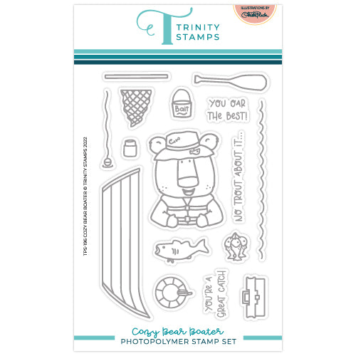 Cozy Bear Boater 4x6 Stamp Set