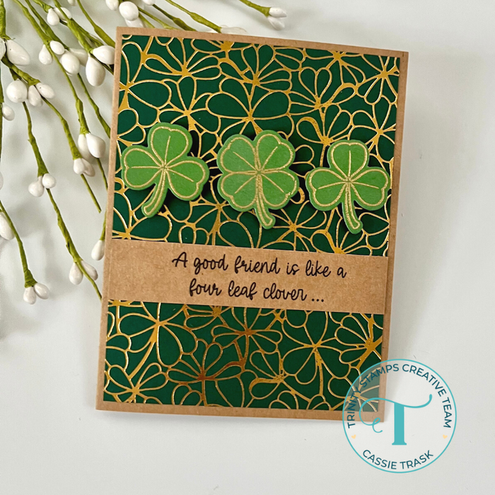 Clover Background Foil Plate