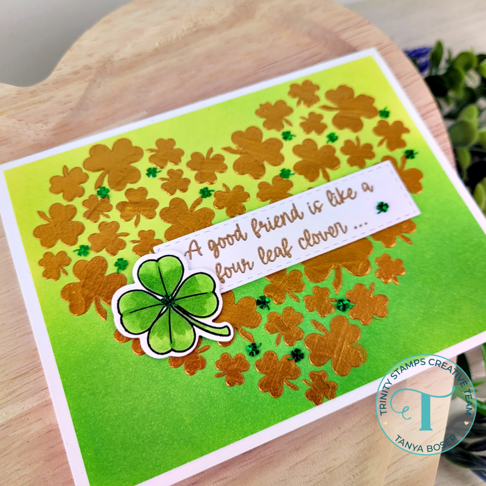 Clover Heart 6x6 Stencil