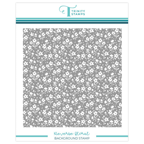 Reverse Floral Background Stamp