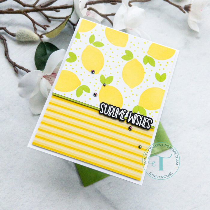 Zest Wishes 3x3 Stamp & Coordinating Die Bundle