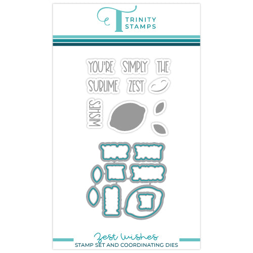 Zest Wishes 3x3 Stamp & Coordinating Die Bundle