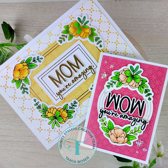 Foiled Floral Corners Cut & Foil Die Set