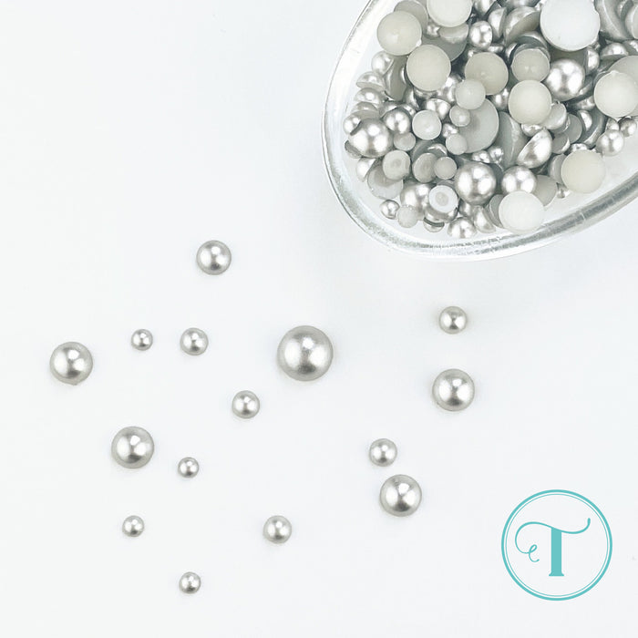 Silver Satin Baubles