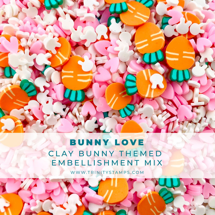 Bunny Love Clay Embellishments
