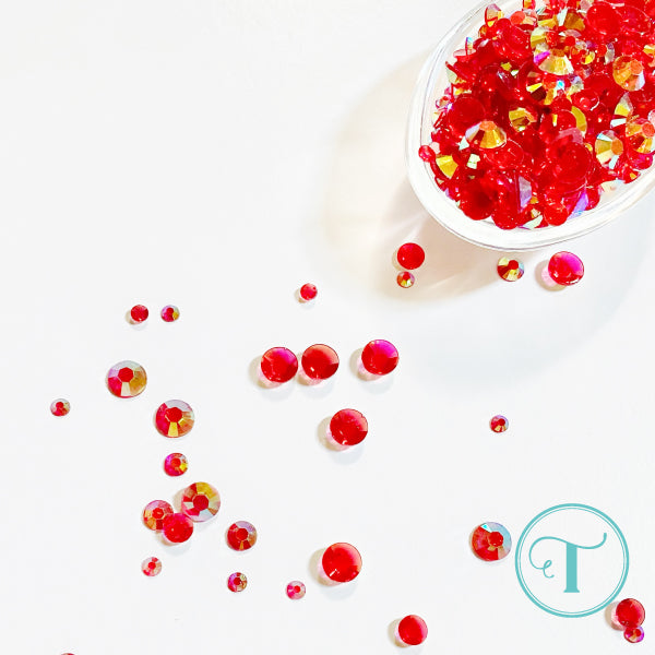 Ruby Radiance Transparent Rhinestones