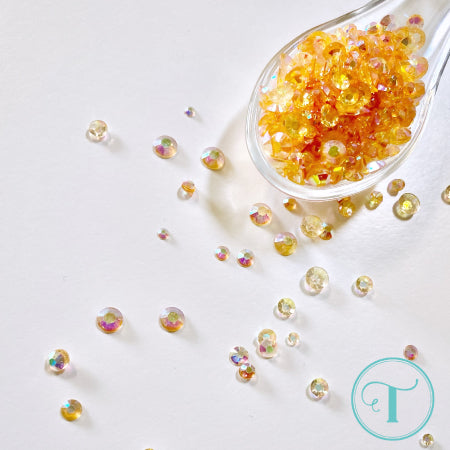 Amber Glow Transparent Rhinestones