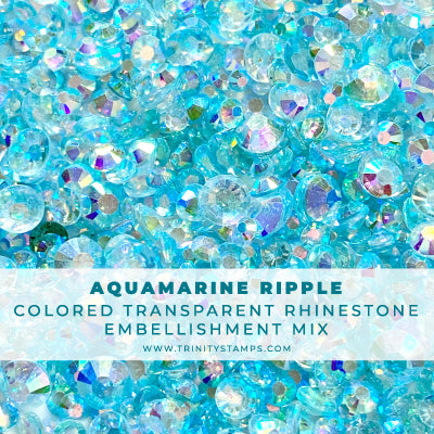 Aquamarine Ripple Transparent Rhinestones