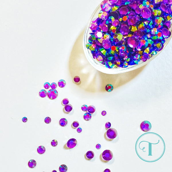 Twinkling Tourmaline Transparent Rhinestones