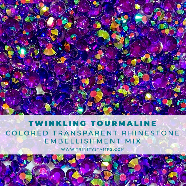 Twinkling Tourmaline Transparent Rhinestones