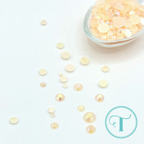 *Last Chance* Semi-Opaque Retro Juice Glass Rhinestones