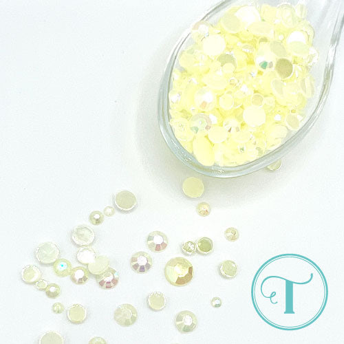 *Last Chance* Semi-Opaque Buttercup Vase Rhinestones