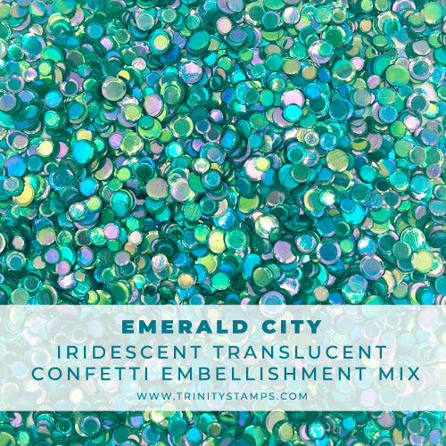 Emerald City Iridescent Transparent Confetti Mix