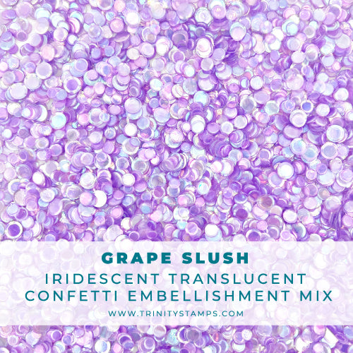 Grape Slush Iridescent Transparent Confetti Mix